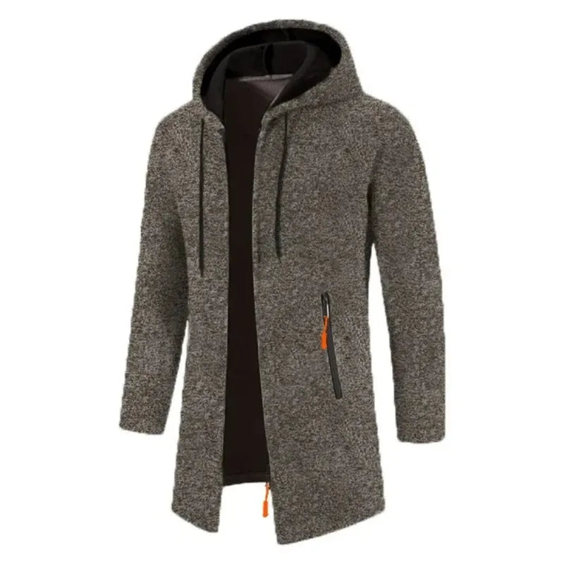 Nouveau pull à capuche à manches longues pour hommes sweat-shirts à glissière surdimensionnés streetwear chaud couleur unie automne veste à capuche hommes