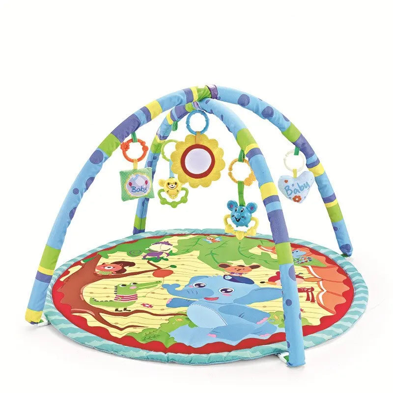 Tapis de jeu pour bébé, tapis de jeu, cadre de fitness, support d'activités avec 5 jouets détachables, tapis de développement des compétences sensorielles des nouveau-nés, tapis pour enfants