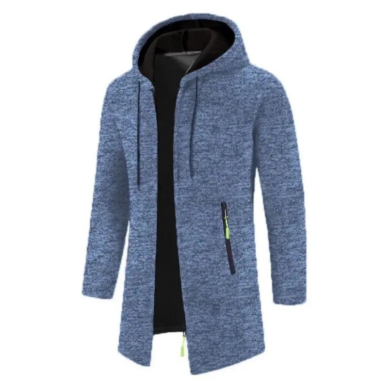 Nouveau pull à capuche à manches longues pour hommes sweat-shirts à glissière surdimensionnés streetwear chaud couleur unie automne veste à capuche hommes
