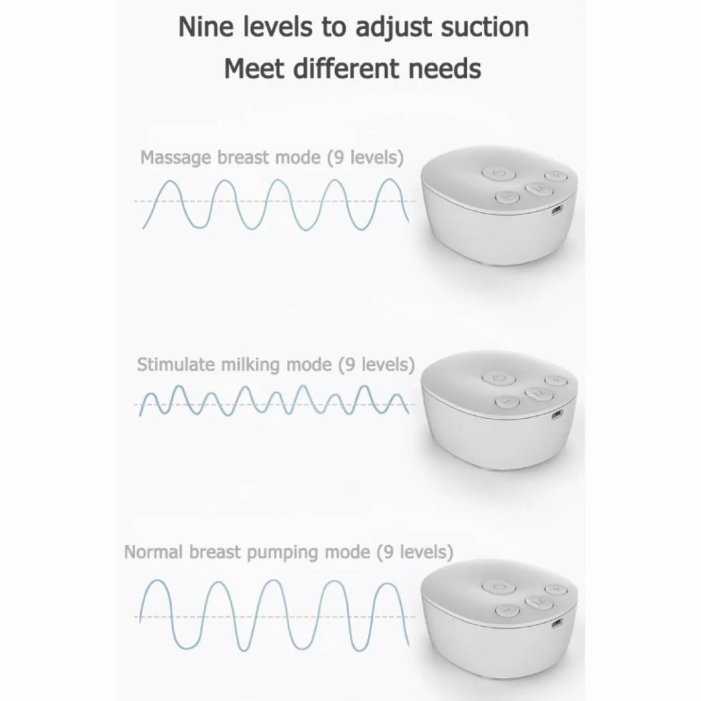 Tire-lait électrique double USB avec biberon de lait pour bébé, coussin chauffant et froid, sans BPA, tire-lait puissant