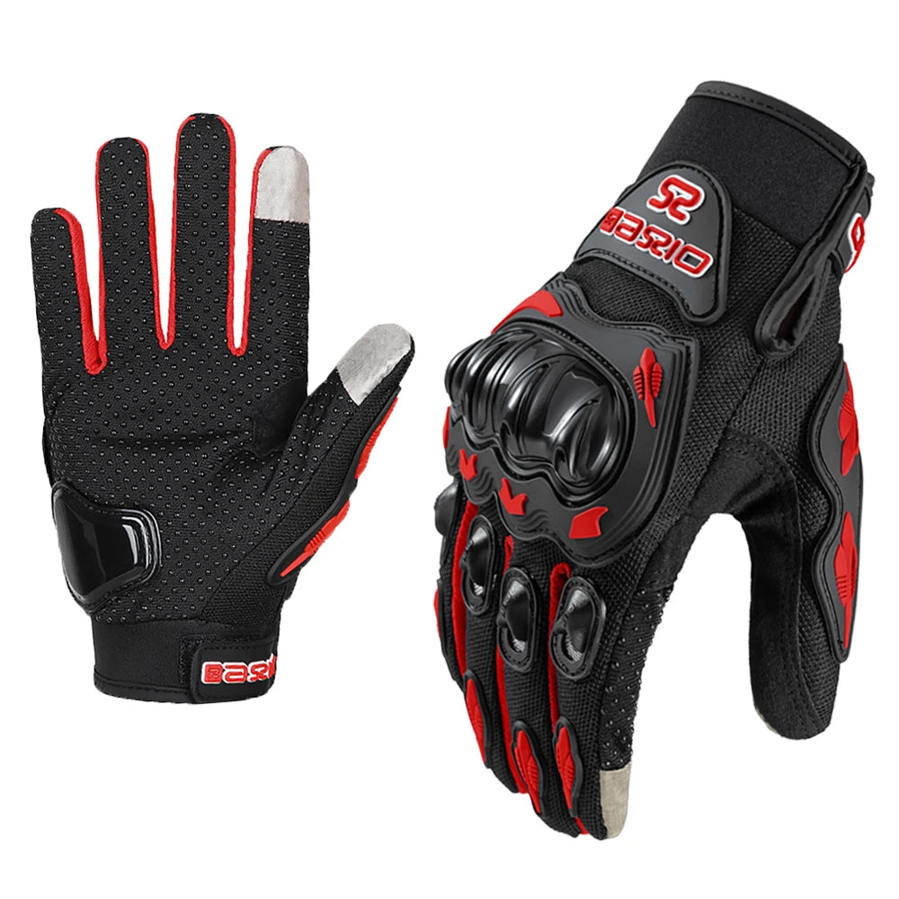 Gants de moto d'été respirants à doigts longs, antidérapants et résistants à l'usure, gants de course de motocross, gants de motard à écran tactile