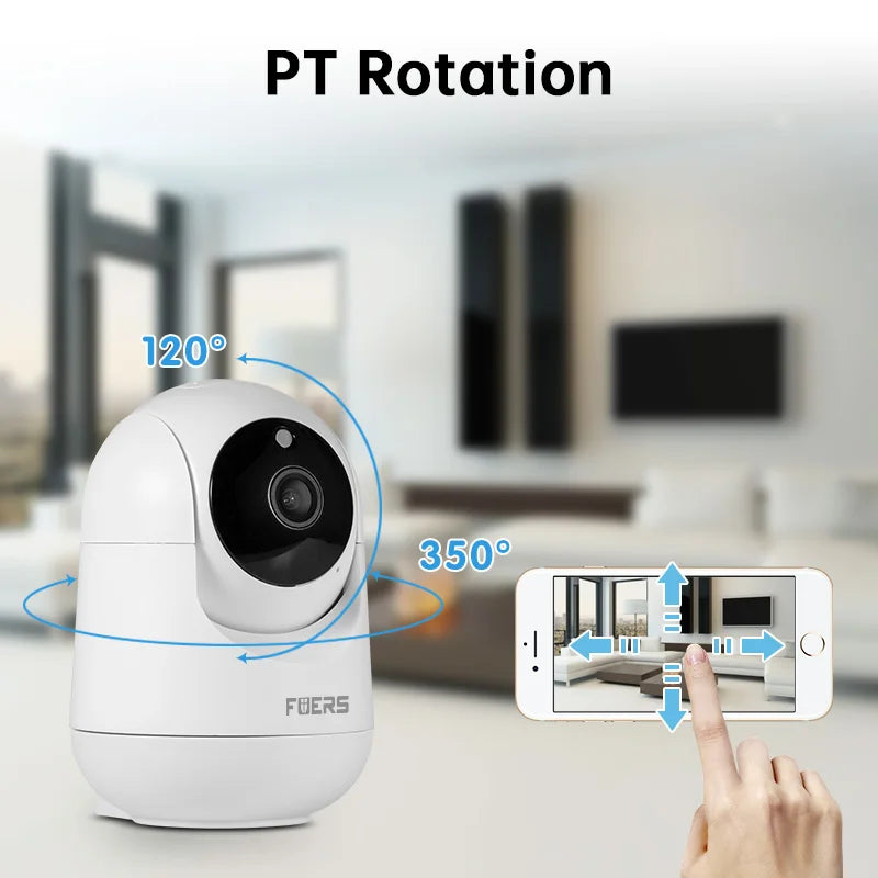 Caméra Wi-Fi 5MP Smart Home Caméra de surveillance IP sans fil d'intérieur Détection AI Suivi automatique Moniteur de sécurité pour bébé