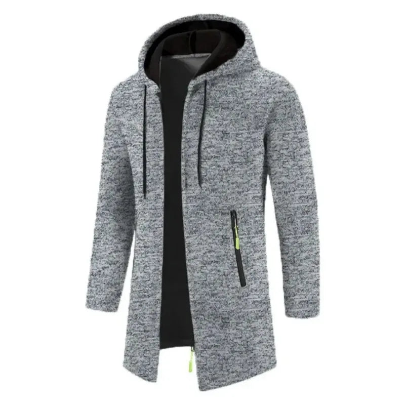 Nouveau pull à capuche à manches longues pour hommes sweat-shirts à glissière surdimensionnés streetwear chaud couleur unie automne veste à capuche hommes