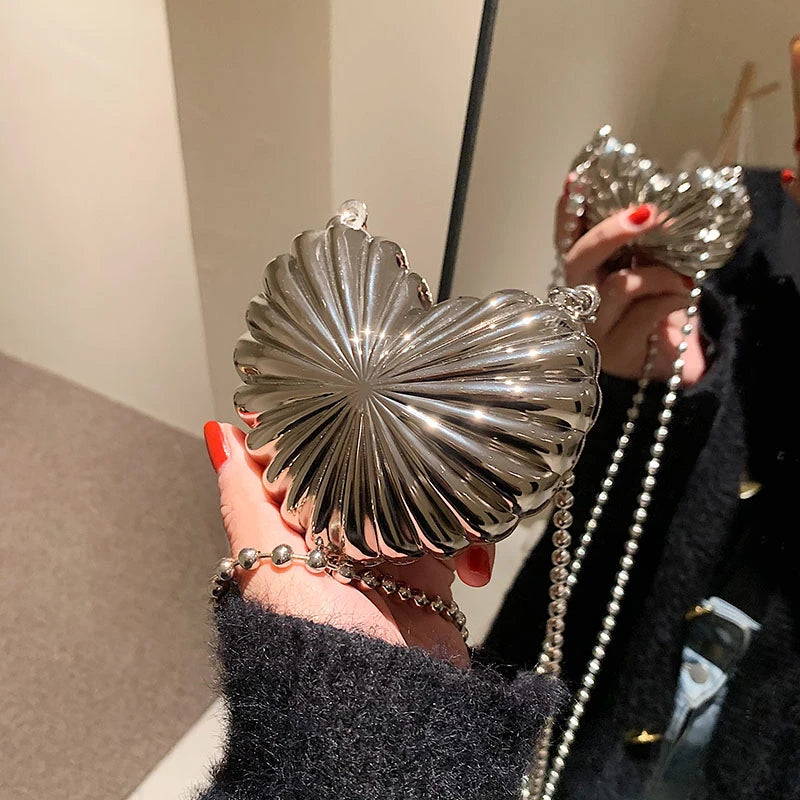 Sac de luxe femme mode de Paris, sac de luxe sac perle Mini sacs à bandoulière personnalisés pour femmes, Sac à bandoulière en alliage métallique avec chaîne, rouge à lèvres, clés, porte-monnaie