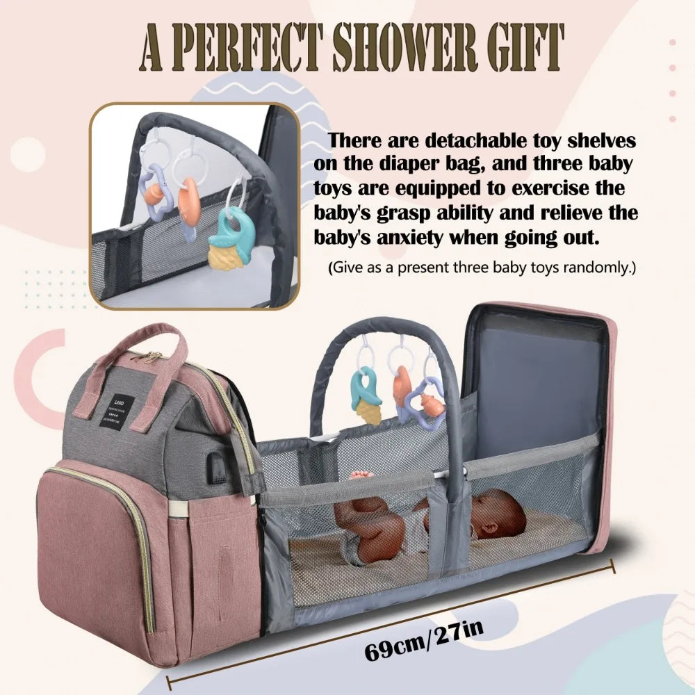 Sac à langer léger et portable pliable pour berceau, grande capacité, sacs de voyage, de maternité, sac à dos pour bébé, sac de sortie Pour Maman