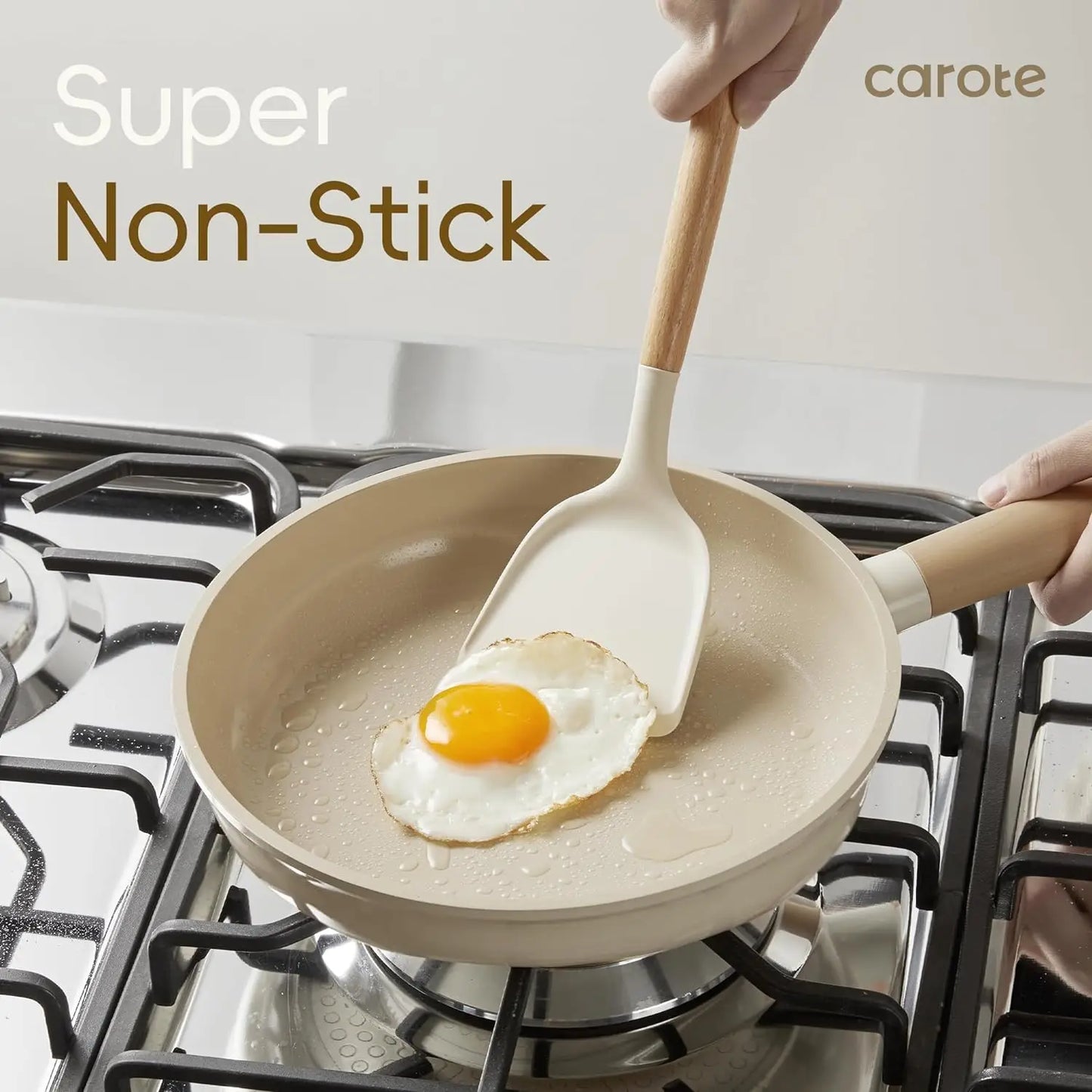 Ensemble de 12 casseroles et poêles en granit à induction ustensiles de cuisine antiadhésifs sain avec poêles à frire et casserole
