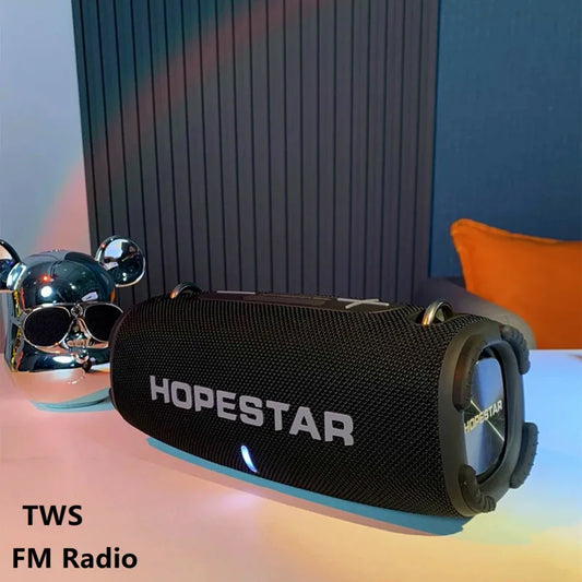 Enceinte portable étanche Colonne TWS Stéréo Sans Fil Subwoofers Avec Lumière RVB TF FM Bluetooth H50