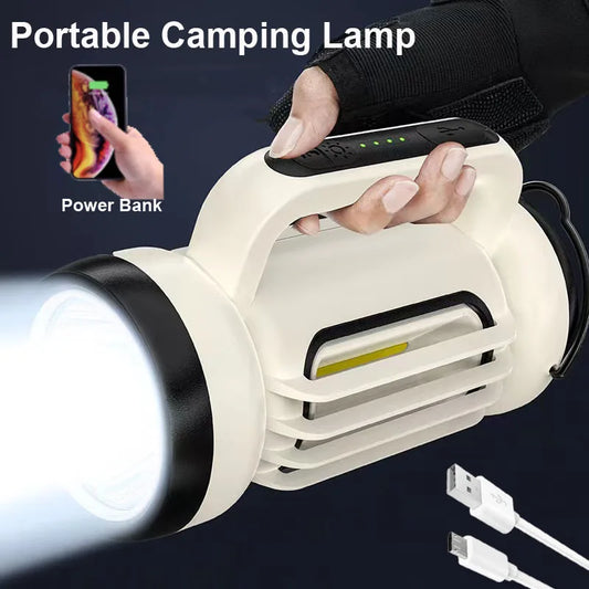 Lampe de poche à LED la plus puissante, projecteur rechargeable par USB, lampe de travail, torche étanche, lampe de camping