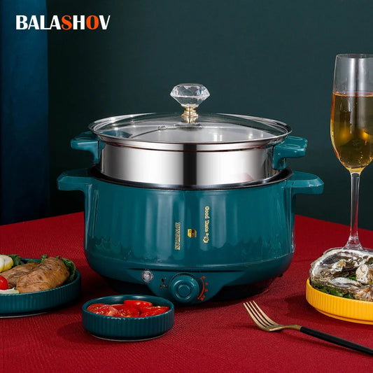 Cuiseur à riz Electrique 1,7/3,2 L, Poêle Multifonctionnelle, Ustensiles de Cuisine Antiadhésifs, Marmite pour Soupe multi cuiseur Appareils Ménagers
