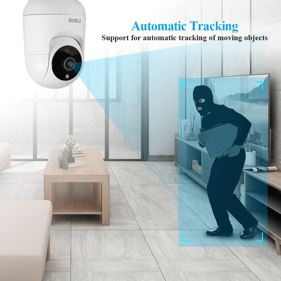 Caméra Wi-Fi 5MP Smart Home Caméra de surveillance IP sans fil d'intérieur Détection AI Suivi automatique Moniteur de sécurité pour bébé