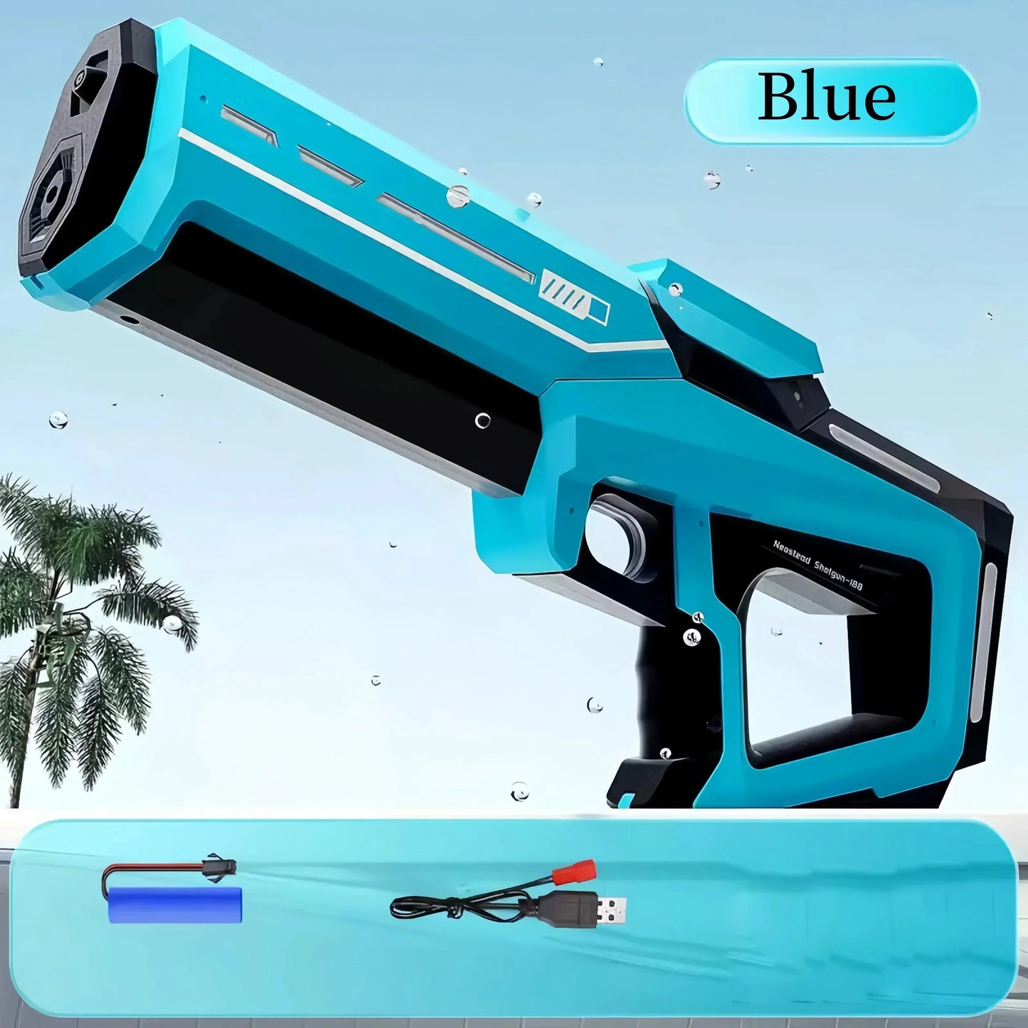 Pistolet A Eau Electrique Puissant Pompage Automatique Grande Capacité pour Adultes Et Enfants Piscine Extérieure Jouet
