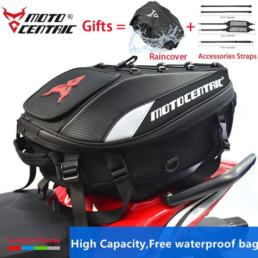 Sacoche arrière de moto étanche Motocentric Sacoche de siège arrière de moto multifonction Sac de moto haute capacité Sac à dos de pilote
