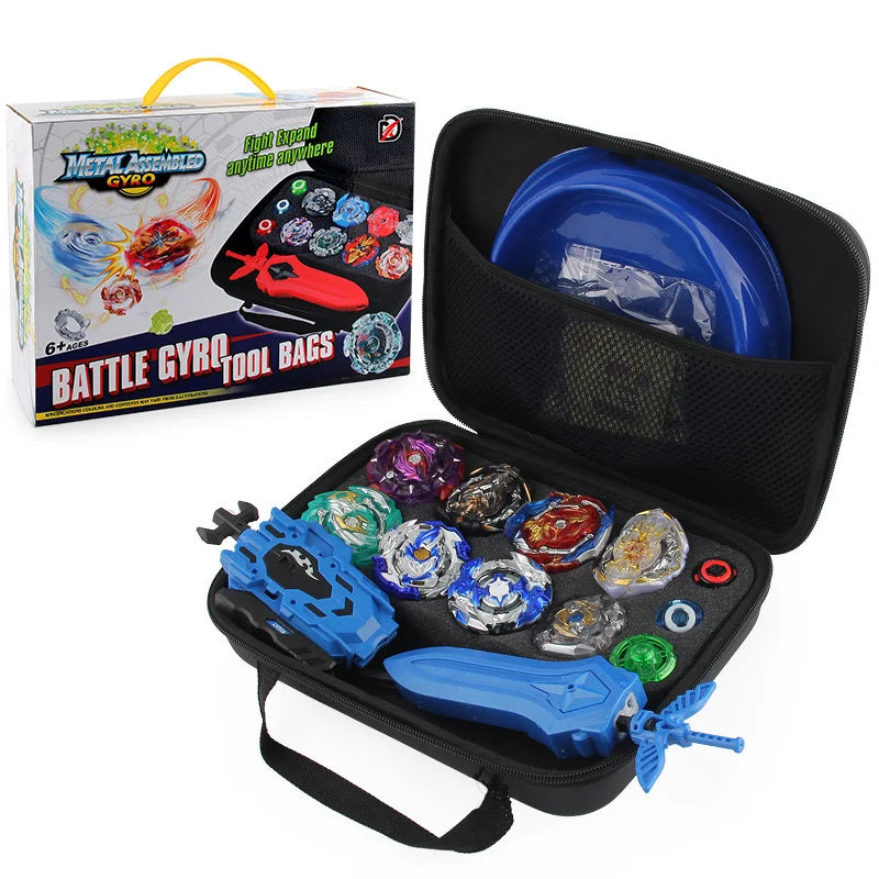 Toupie Bey 8 en 1 avec Boite, Métal Fusion Blade Gyro de Combat Jouet Set, avec Lanceur Poignée