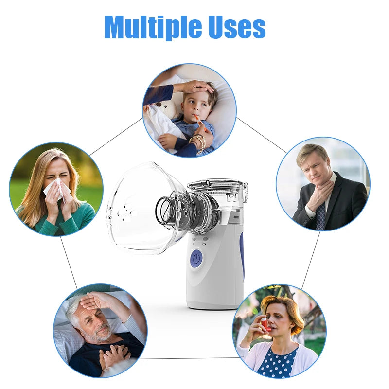Inhalateur Nébuliseur portatif Machine atomiseur médical nébuliseur inhalateur enfants adultes inhalateur silencieux