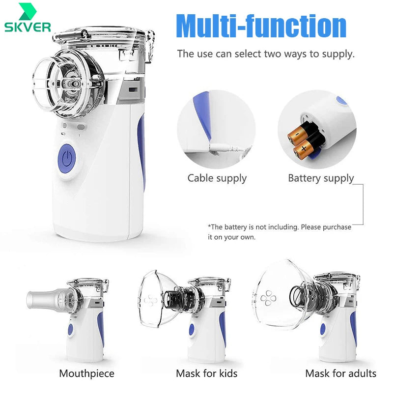 Inhalateur Nébuliseur portatif Machine atomiseur médical nébuliseur inhalateur enfants adultes inhalateur silencieux